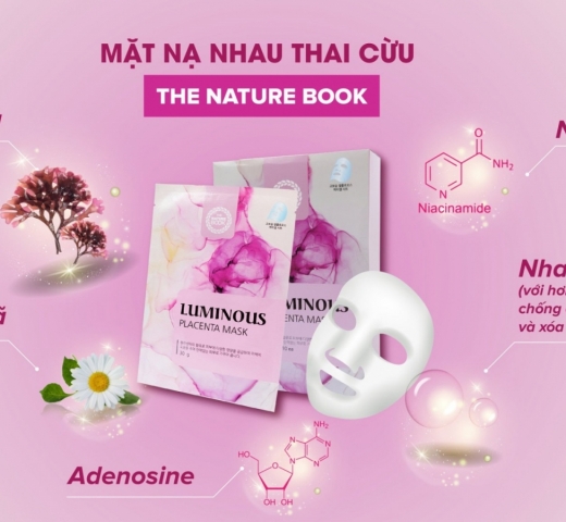 Mặt Nạ Nhau Thai Cừu The Nature Book Luminous Placenta Mask